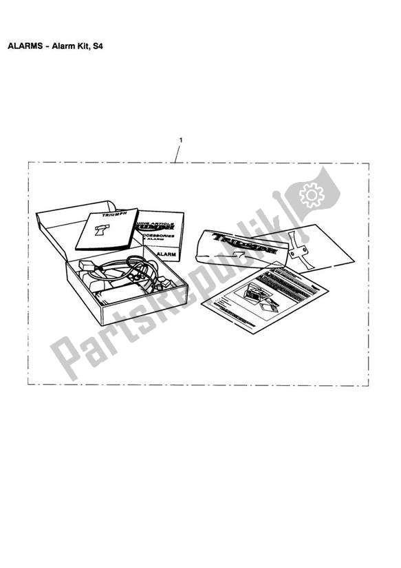 All parts for the Alarm Kit, Type Z, S4 of the Triumph America Carburettor 790 2002 - 2007